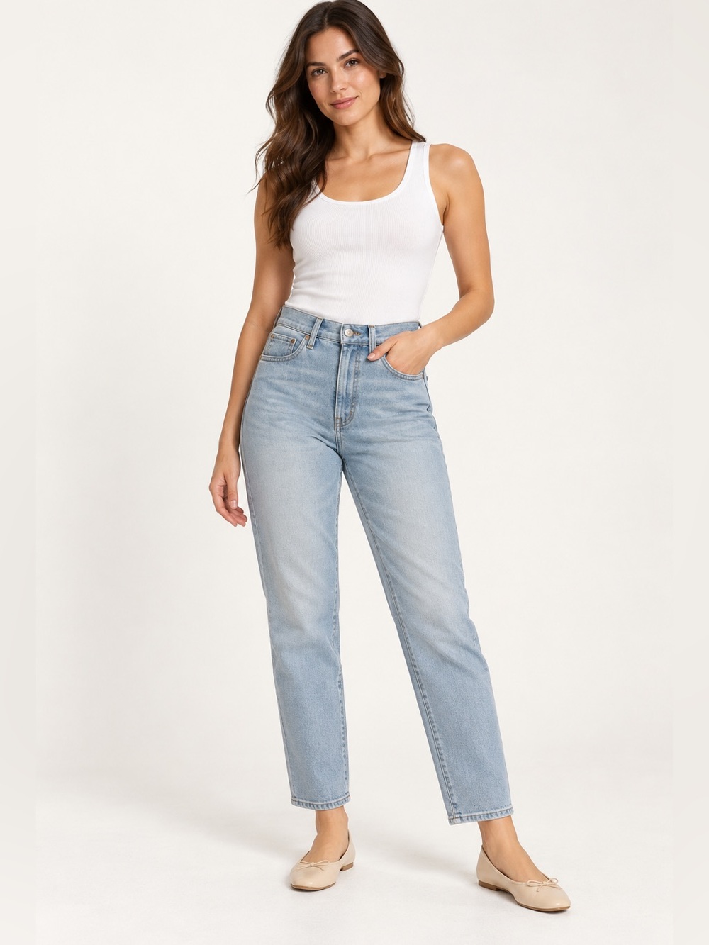Madewell The Perfect Vintage Straight Jeans Light Wash Size 26